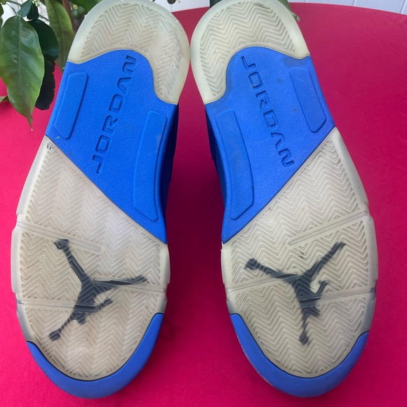 Nike Air Jordan 5 Retro Blue Suede 2017 Size 13   136027-401 Blue Black Silver - Picture 8 of 10